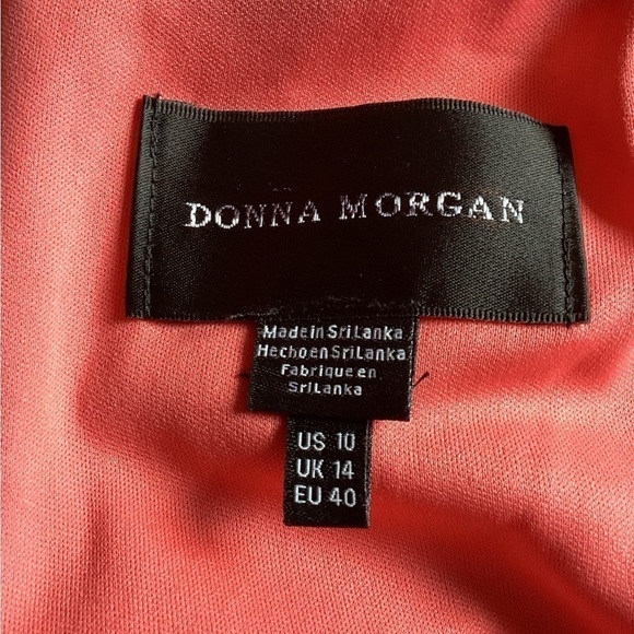 Donna Morgan Sleeveless Dress with Waist Tie and Waterfall Ruffle Skirt Size 10 - Picture 4 of 6